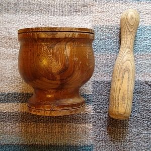 Vintage Wooden  Mortar & Pestle